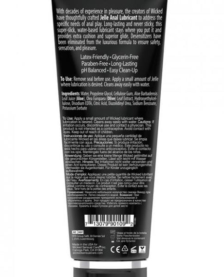 Wicked Jelle Water Based Anal Lubricant 8oz