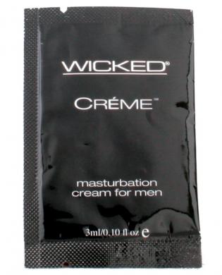 Wicked Sensual Care Collection 0.1 Oz Creme To Liquid Masturbation Cream For Men Packette Creme