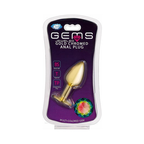 Cloud 9 Gems Silver Chromed Tall Anal Plug Large