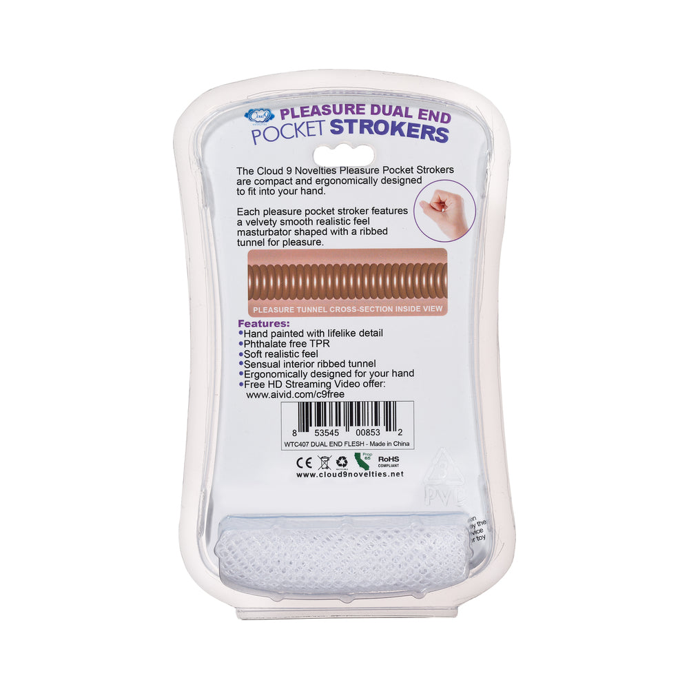 Cloud 9 Personal Double Ended Beaded Stroker Clear