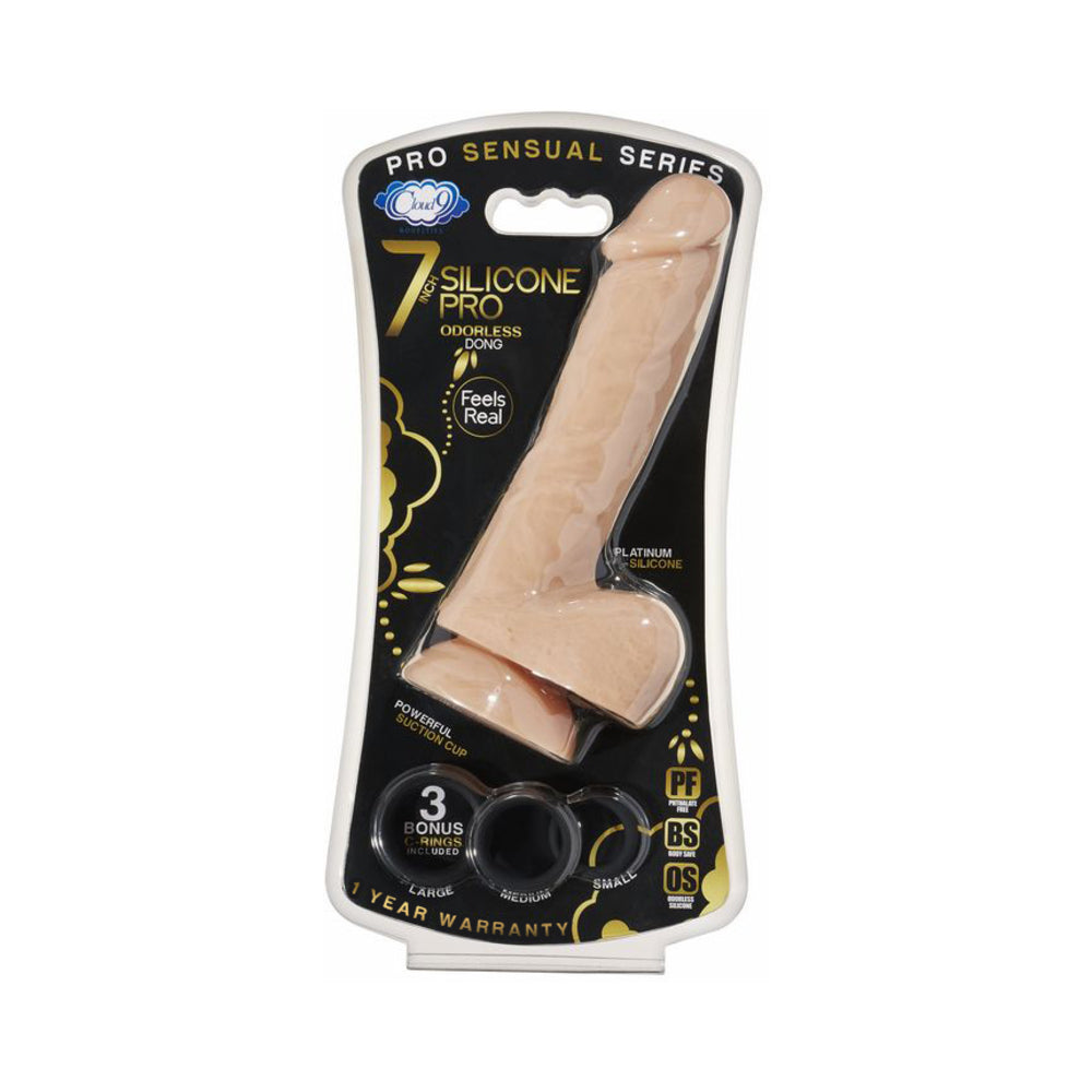 Cloud 9 Dual Density Real Touch 7 Inches Dong Without Balls Brown