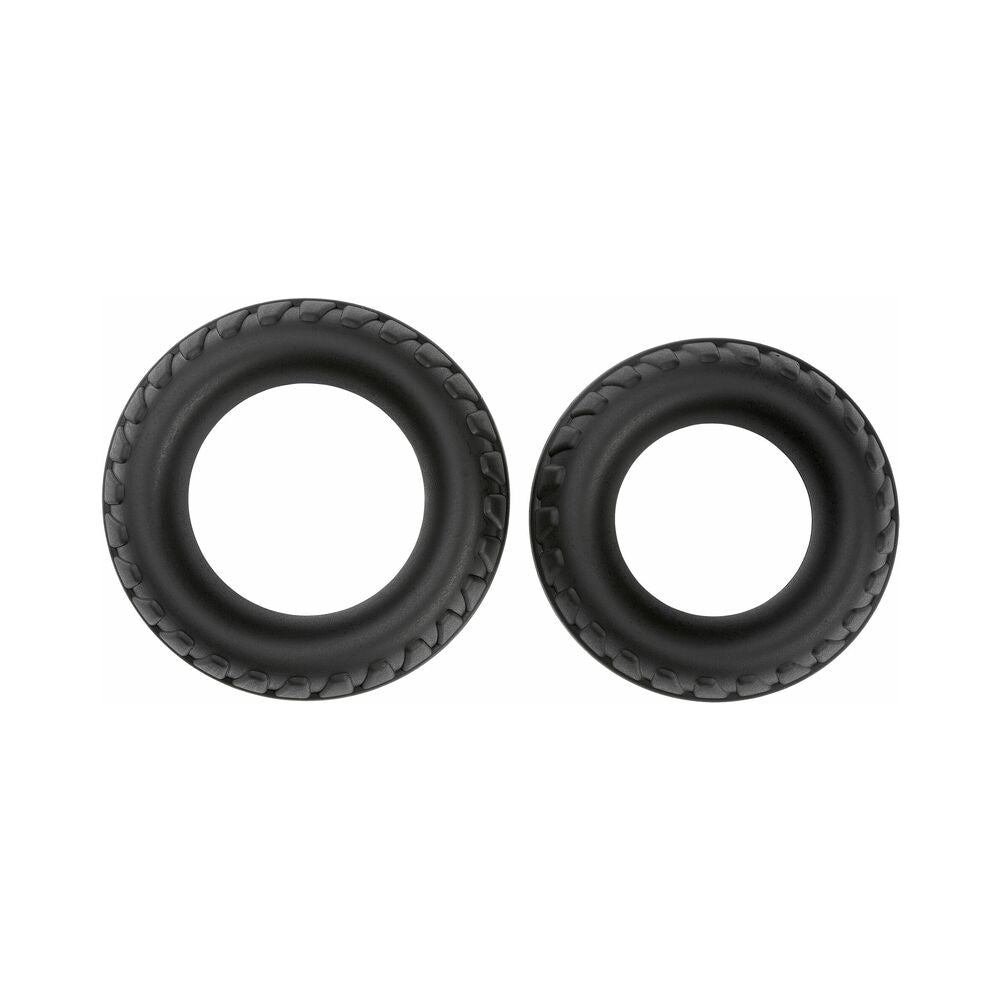 Pro Sensual Premium Silicone Dong With 3 C Rings Brown 7 Inches