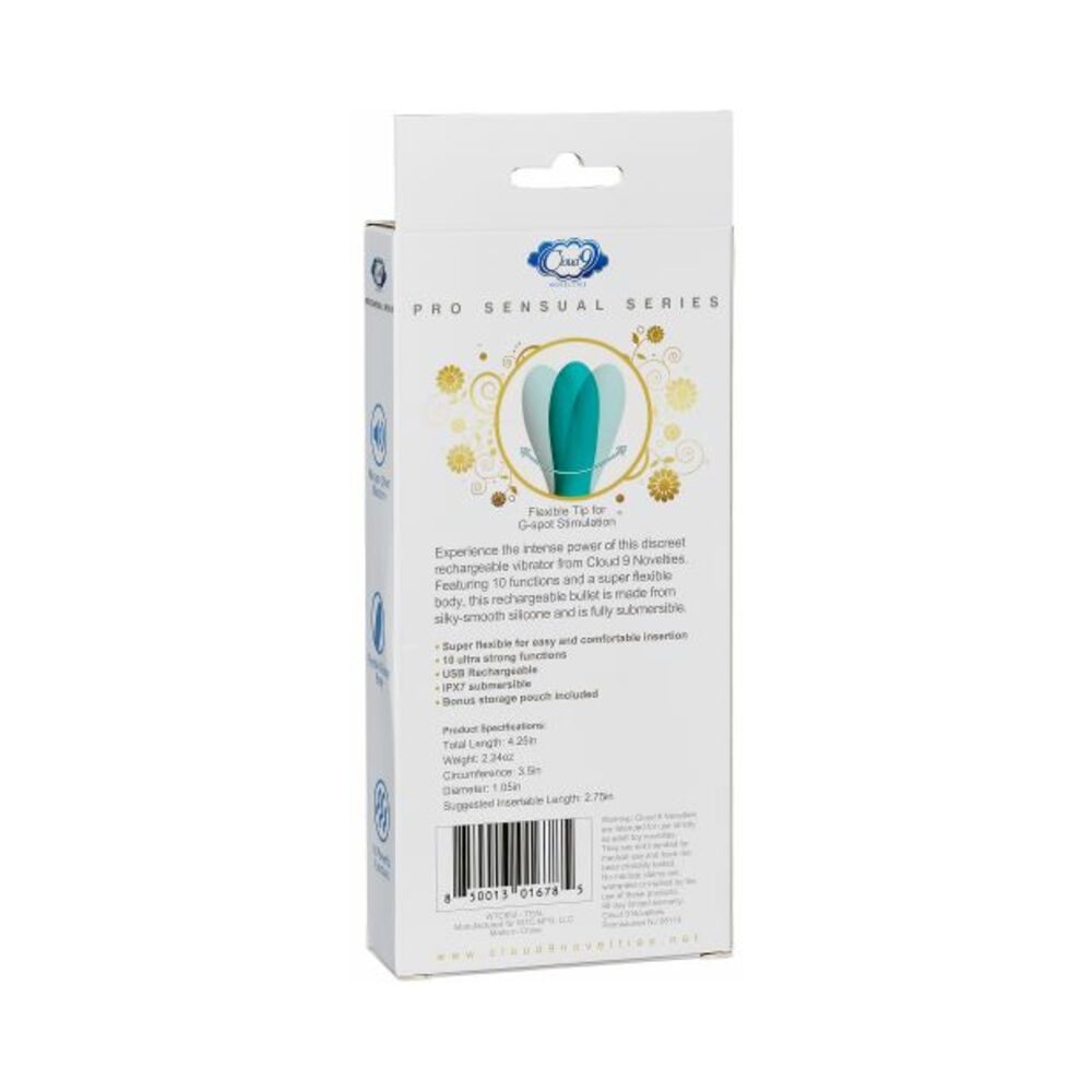 Cloud 9 Health & Wellness Wireless Remote Control Egg W/ Stroking Motion Teal