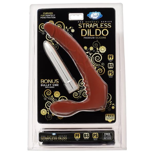 Cloud 9 Strapless Strap On Dildo Brown