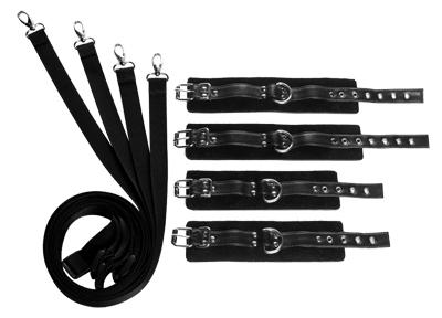 Frisky 8 Piece Bondage Restraint Set Black