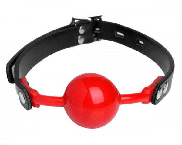 Hush Red Silicone Ball Gag Matte Finish O/S